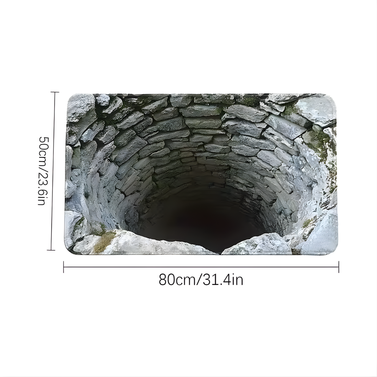 optical illusion rug bathroom