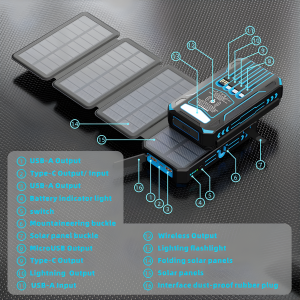 Portable and compact Solar Power Bank ready for travel
