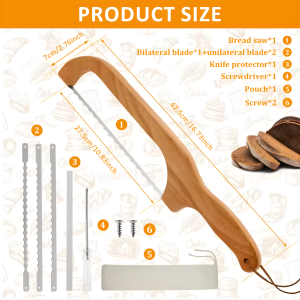 Serrated Sourdough Bread Knife Cutting Through a Fresh Loaf