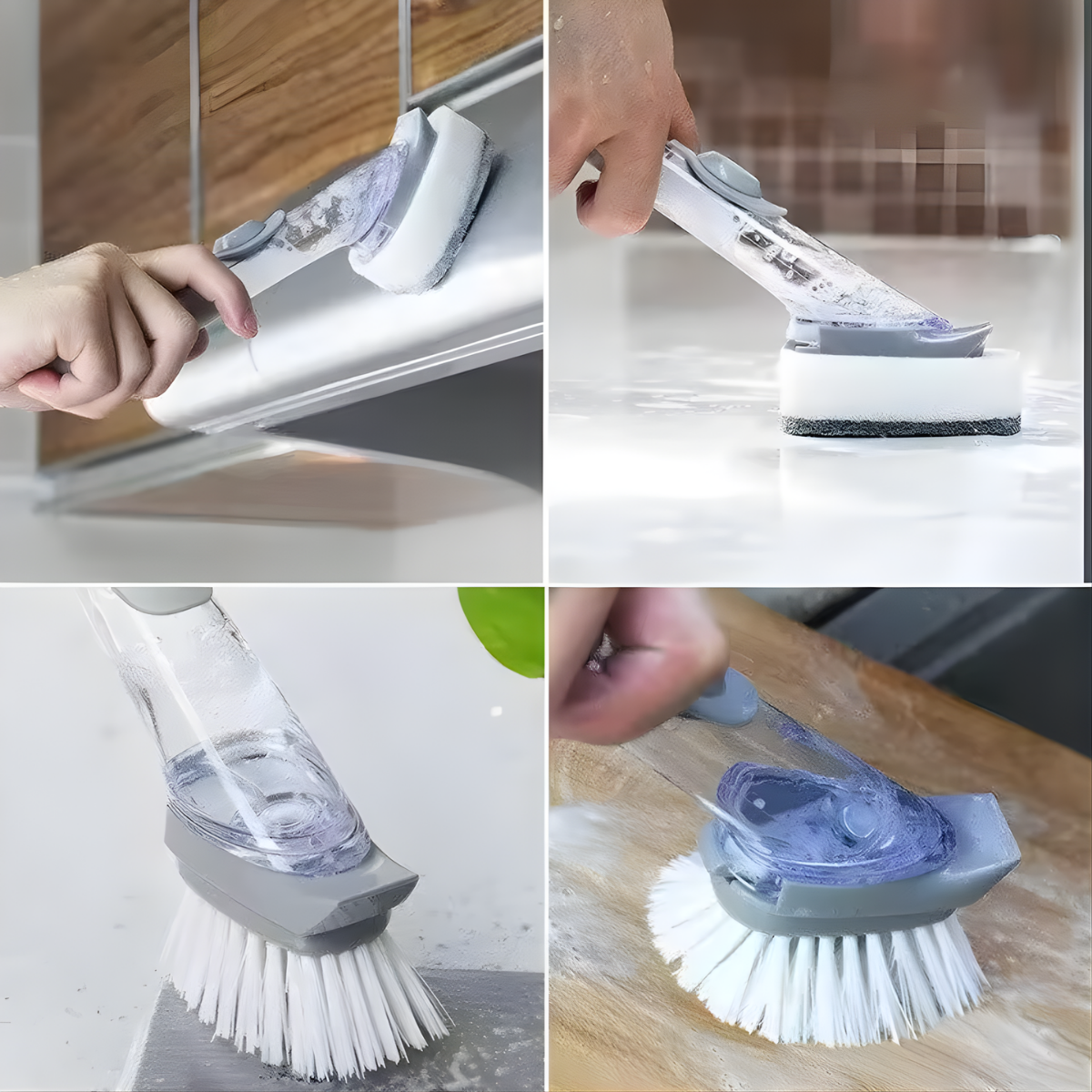 soap dispensing dish brush kitchen