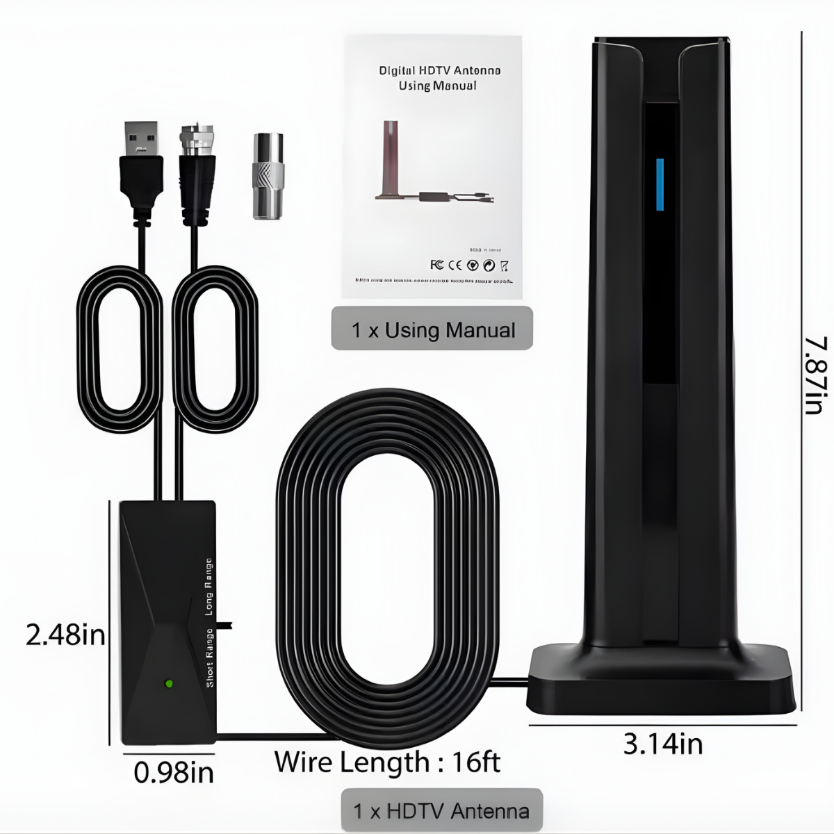 amplified indoor tv antenna hd channels