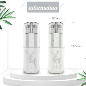 travel toiletry set with bottles and mirror