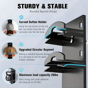 hat organizer for closet wall mounted