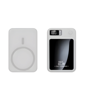 Magnetic Wireless Power Bank Charging iPhone