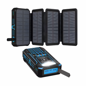Solar Power Bank charging smartphones and tablets