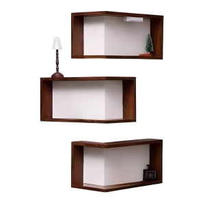 wall corner shelf in living room
