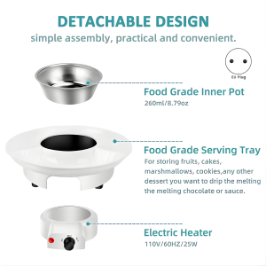 melting fondue set serving tray
