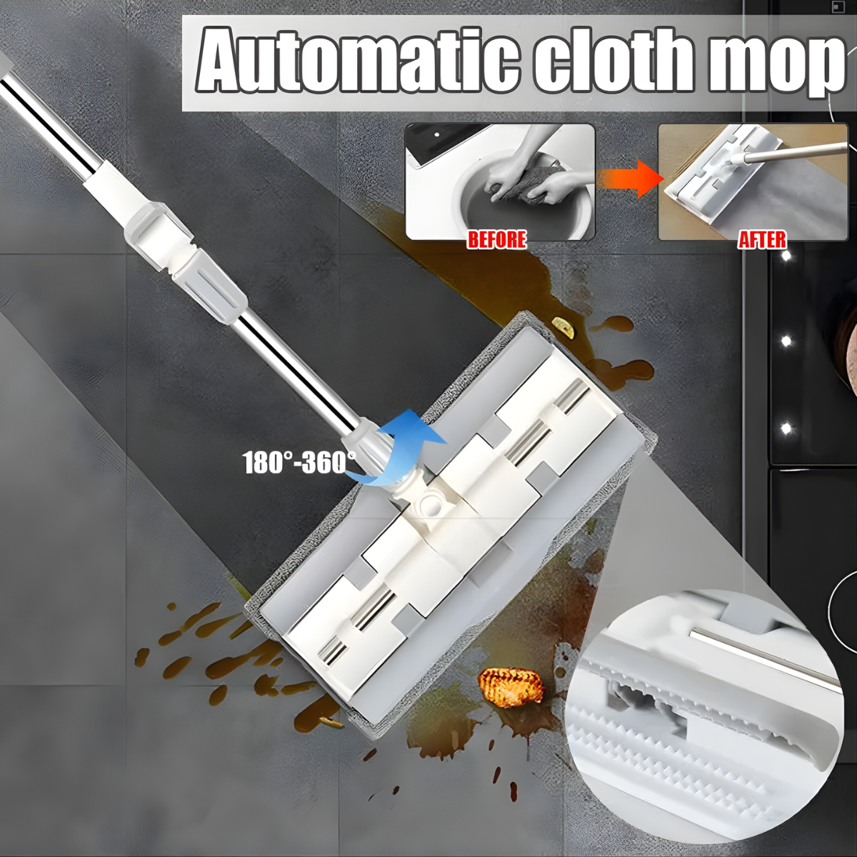 Comfortable Wooden Handle for Easy Mop Control