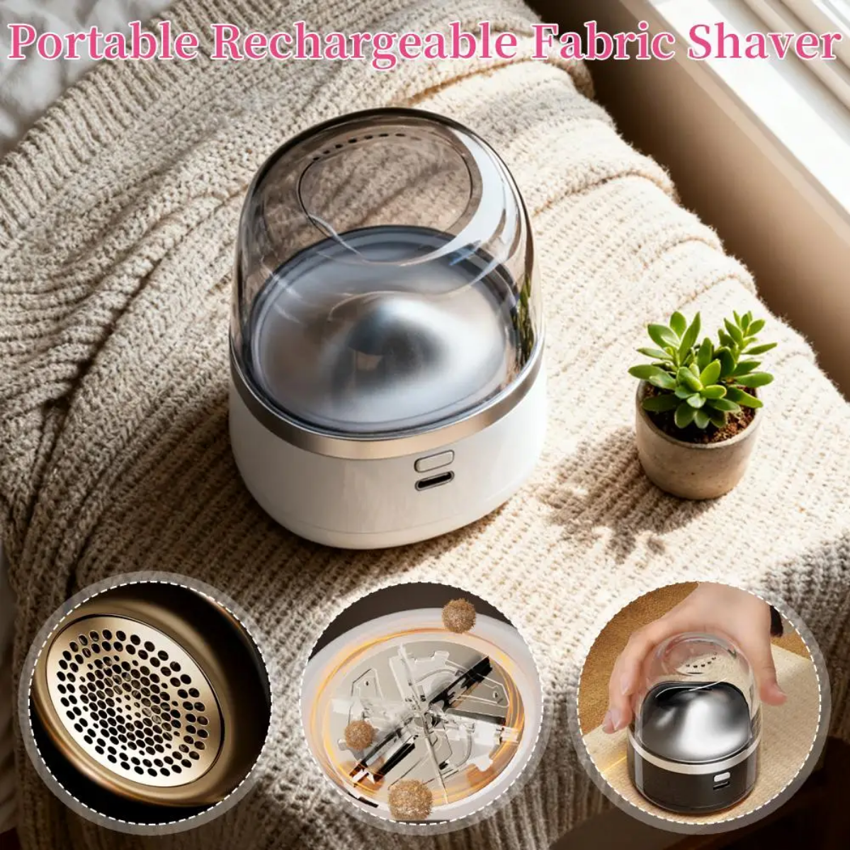 Electric fabric shaver with USB charging port