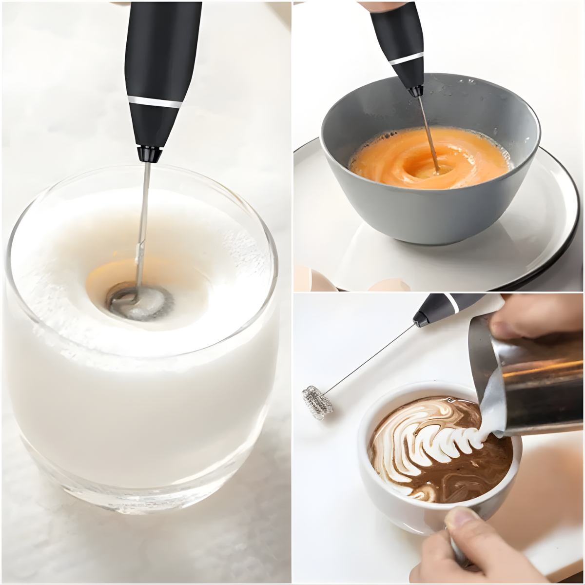 Electric Milk Frother – Portable and Rechargeable