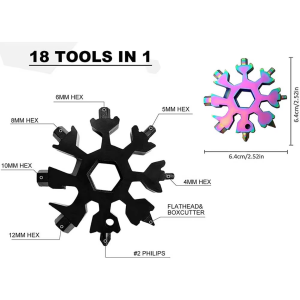 Snowflake Multi Tool Keychain – Perfect for Camping & Travel