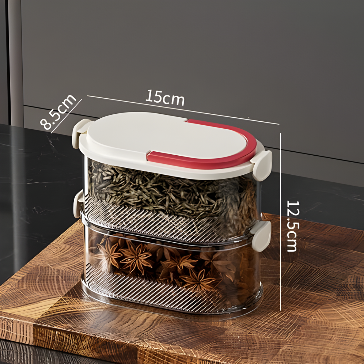 Ginger Storage Container Stackable Design for Space-Saving