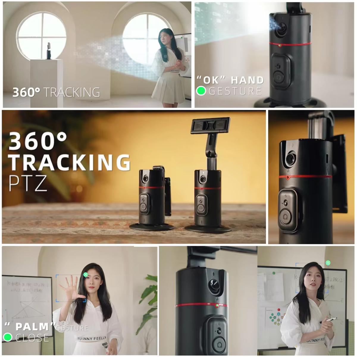 Phone Gimbal Stabilizer with 360° Face Tracking