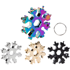 18-in-1 Snowflake Multi Tool Keychain – Compact and Portable