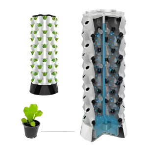 Vertical farming system in a modern kitchen